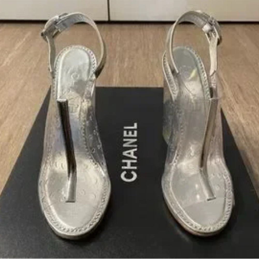 Chanel Block Sandals (Size 6)